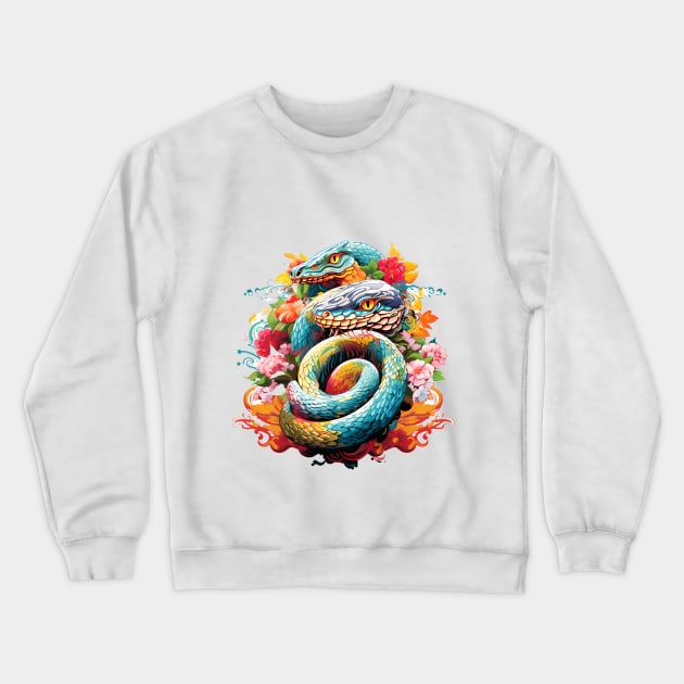 Double headed snakes chinese style Crewneck Sweatshirt by Nosametee